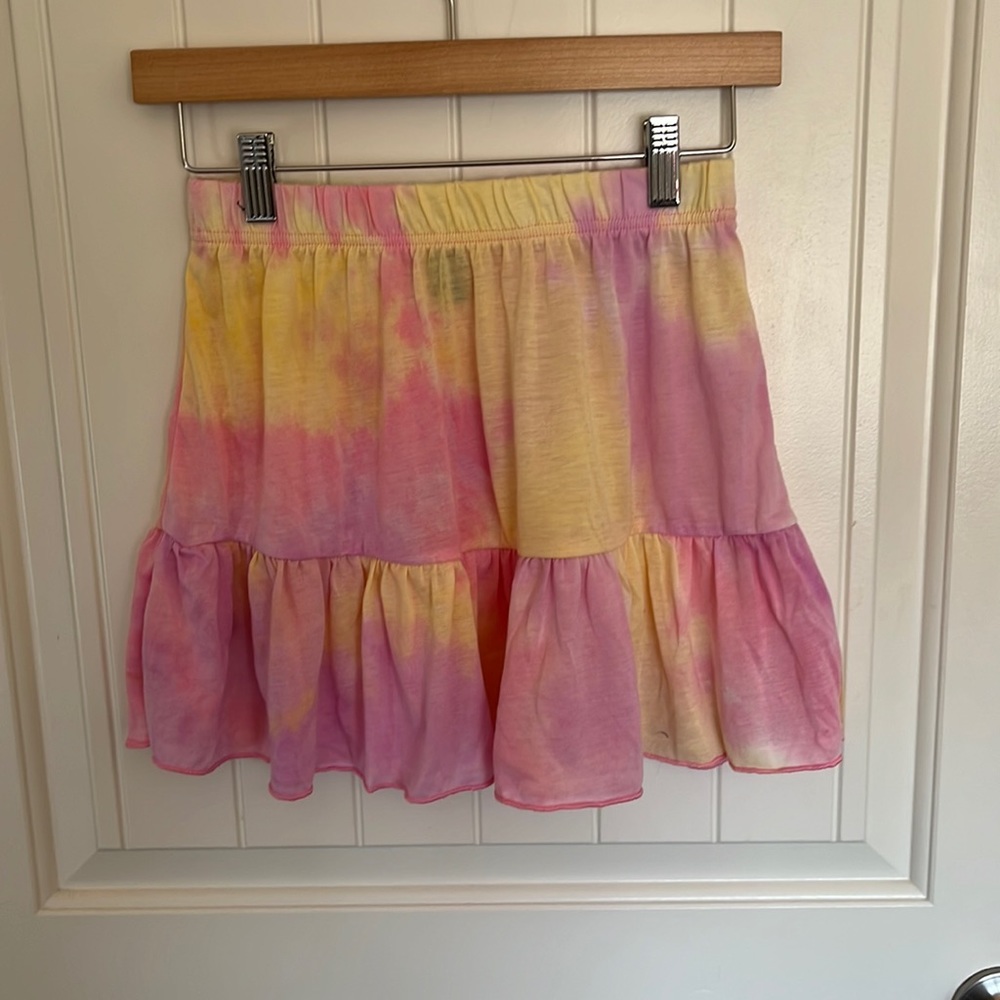 Yellow and Pink Tie Dye Skirt